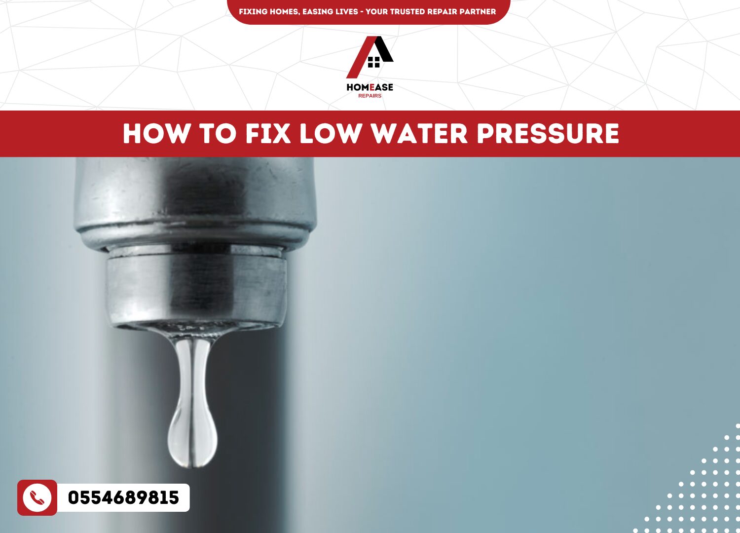 How to fix low water pressure