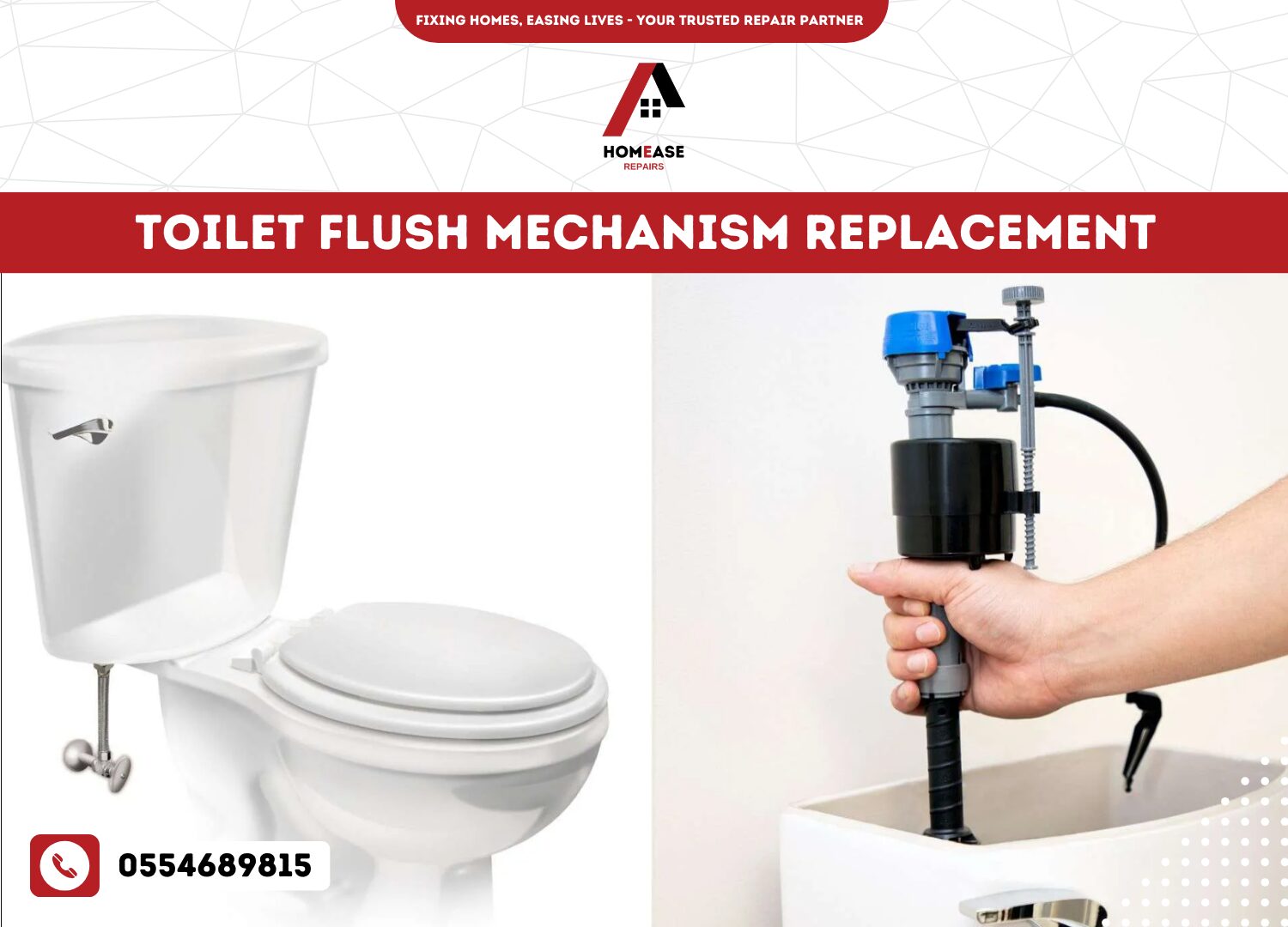 Toilet Flush Mechanism Replacement