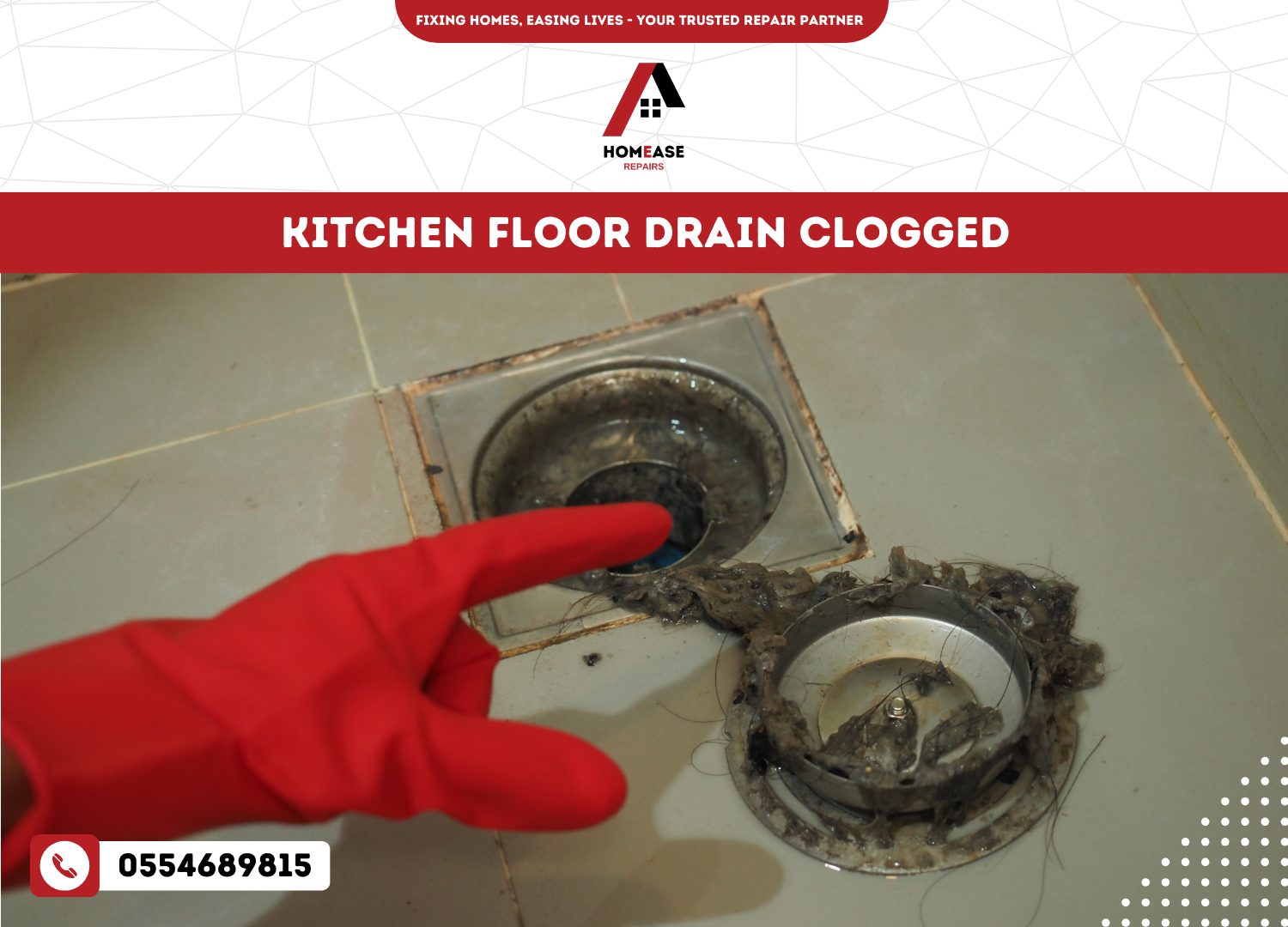 Kitchen Floor Drain Clogged