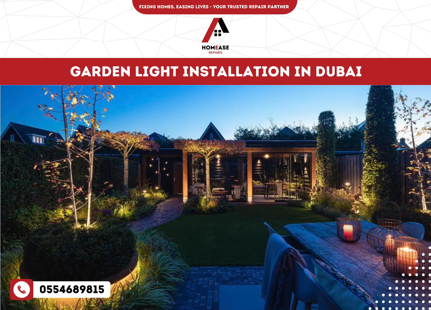 Garden Light Installation in Dubai