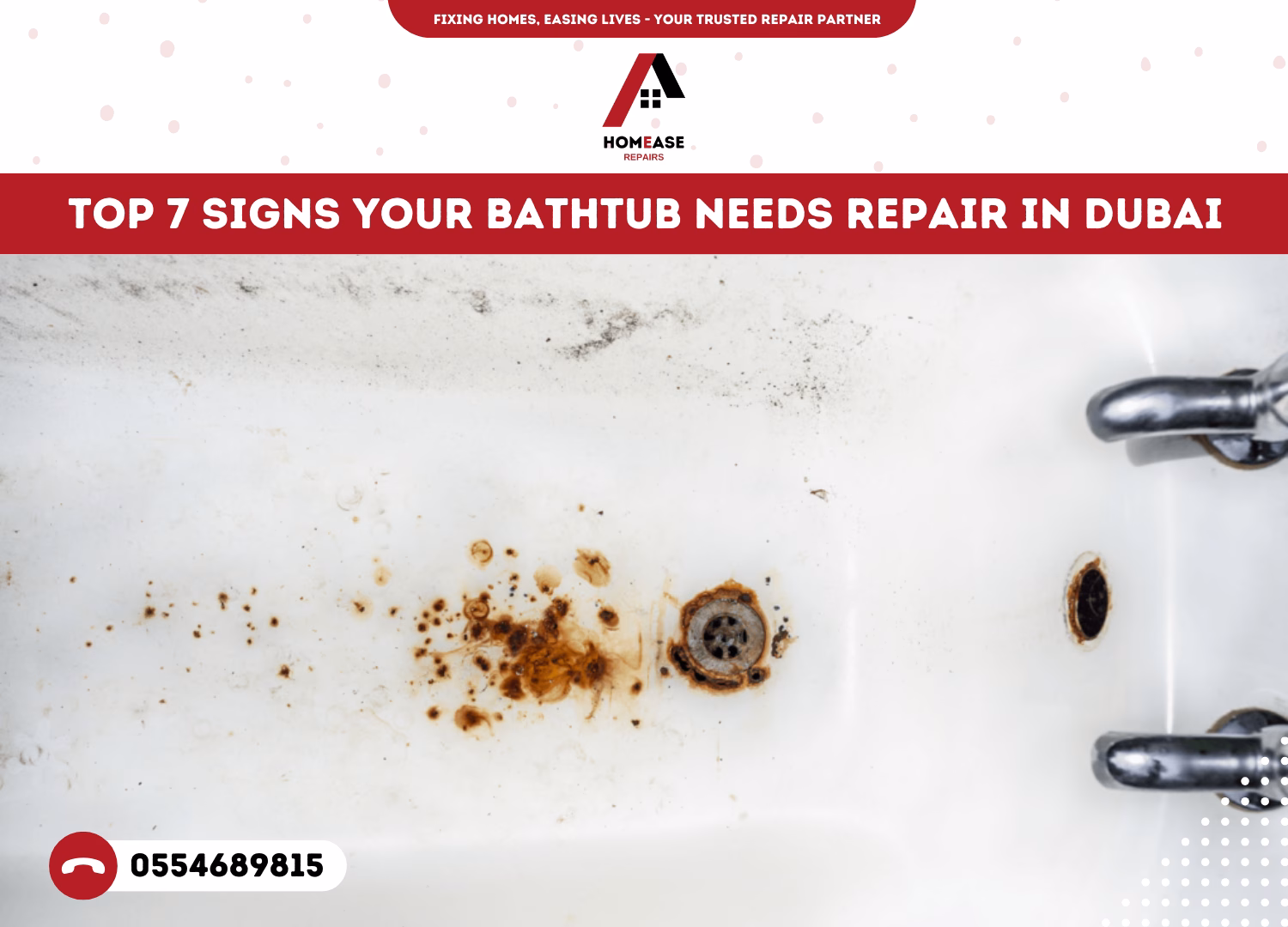 Top 7 Signs Your Bathtub Needs Repair in Dubai